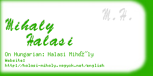 mihaly halasi business card